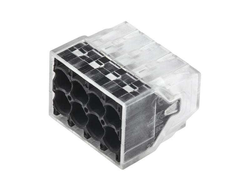 GH0773 8 Pin Push In Connector, Non-Twist Connector for Solid, Stranded, and Tin Bonded Wire
